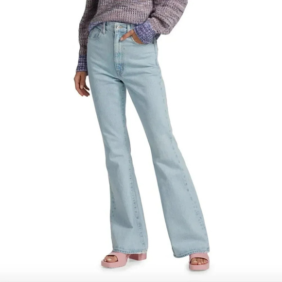 SLVRLAKE High and Dry Light Wash Indiana Flare Leg Jeans Size 31 - Picture 1 of 11